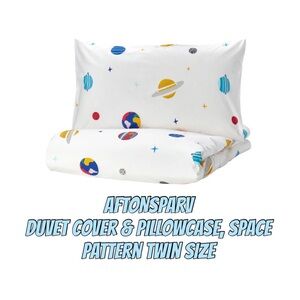 AFTONSPARV Space Pattern Duvet Cover & Pillowcase Twin